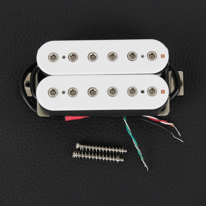 FLEOR Double Coil Guitar Humbucker Pickups Ceramic Neck Pickup for Electric Guitar Pickup-White - Image 3